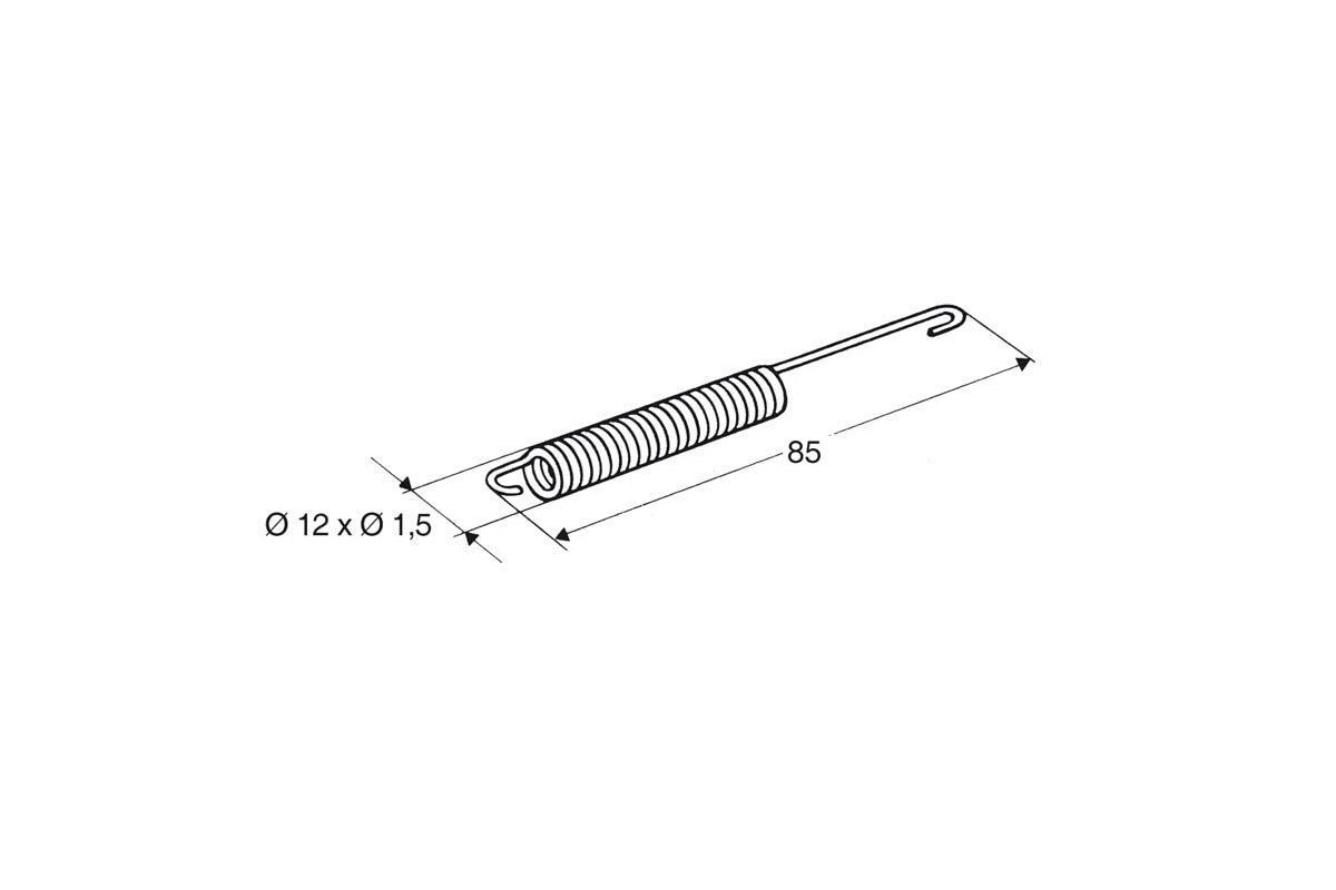 Jeu de 5 ressorts BUZZETTI 87x18,3mm pour béquille centrale 445917