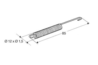 Jeu de 5 ressorts BUZZETTI 87x18,3mm pour béquille centrale 445917