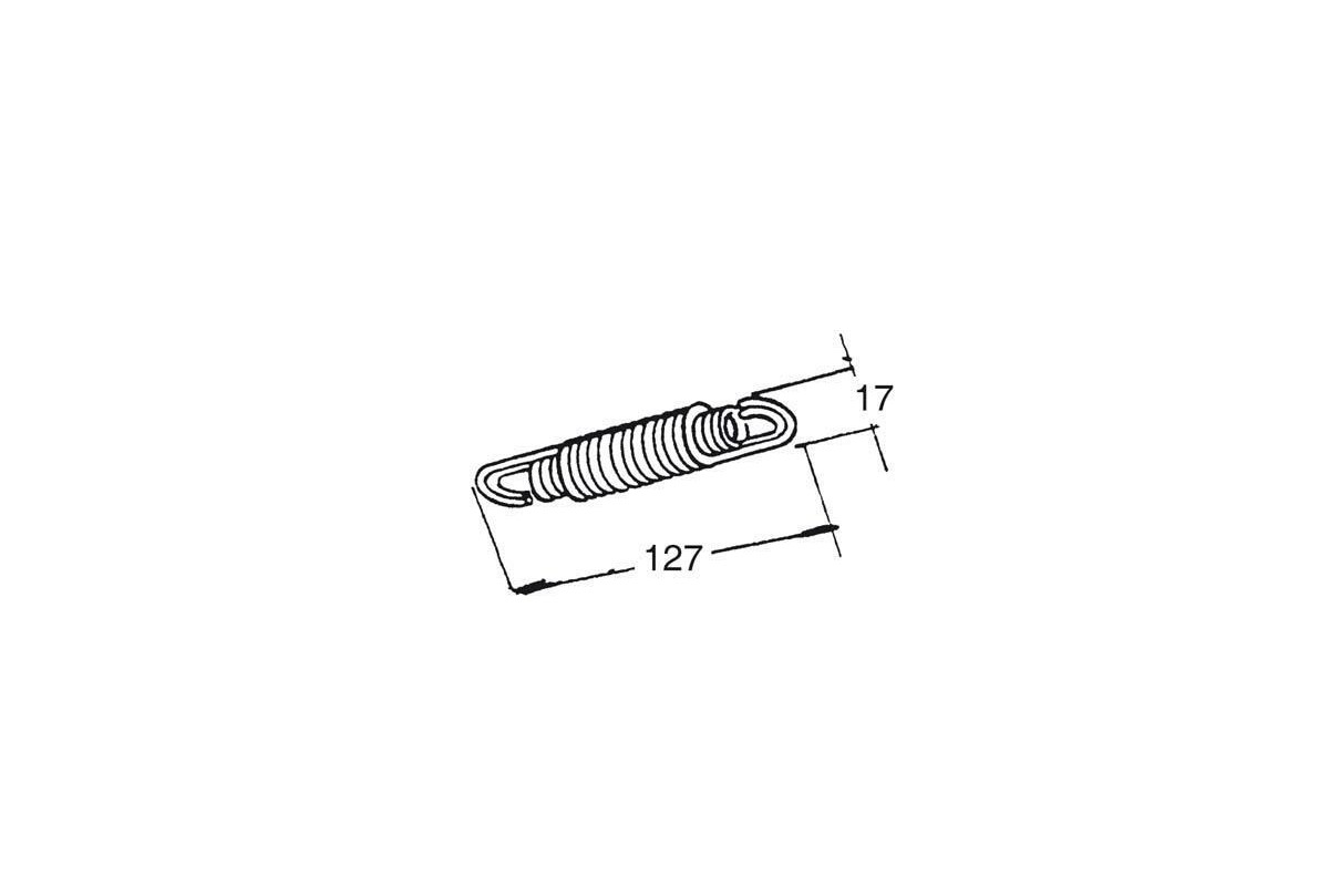 Jeu de 5 ressorts doublé BUZZETTI 127x17mm pour béquille centrale