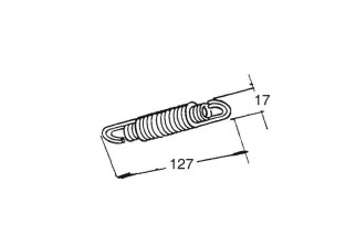 Jeu de 5 ressorts doublé BUZZETTI 127x17mm pour béquille centrale