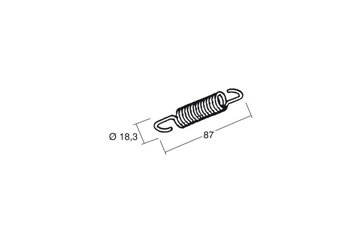 Ressort BUZZETTI 87x18 3mm pour poignée de porte zen