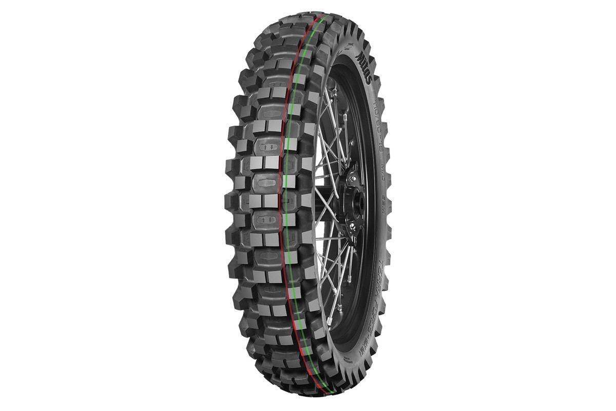 Pneu MITAS TERRA FORCE-MX MH 70/100-10 (2.50-10) 41M TT MEDIUM HARD TERRAIN RED GREEN NHS