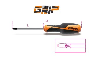 Tournevis cruciforme BETA Phillips® PH2x6x150