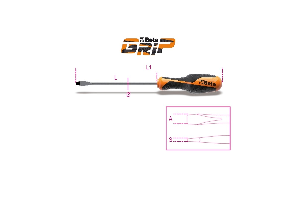 Tournevis plat BETA 4x150mm