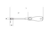 Clé à douille emmanchée BETA - 943FL flexible 6mm