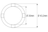 Douille à créneaux JMP pour bras oscillant/chassis Øint.30mm/Øext.43,2mm 4 crans Suzuki