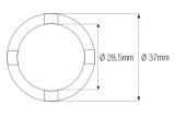 Douille à créneaux JMP pour bras oscillant/chassis Øint.28,5mm/Øext.37mm 4 crans Kawasaki