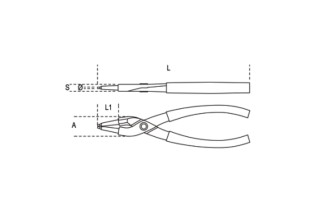 Pince pour circlips intérieurs à becs droits BETA taille 180