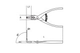 Pince pour circlips extérieurs à becs coudés à 90° BETA taille 175