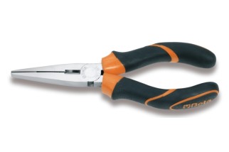 Pince à becs plats longs striés BETA taille 200 branches gainées confort bi-matières