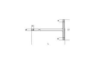 Clé mâle 6 pans en T BETA - 2,5mm