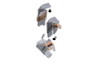 Jeu de 9 clés mâles 6 pans coudées à tête sphérique BETA