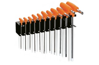 Jeu de 11 clés mâles 6 pans en T BETA avec support