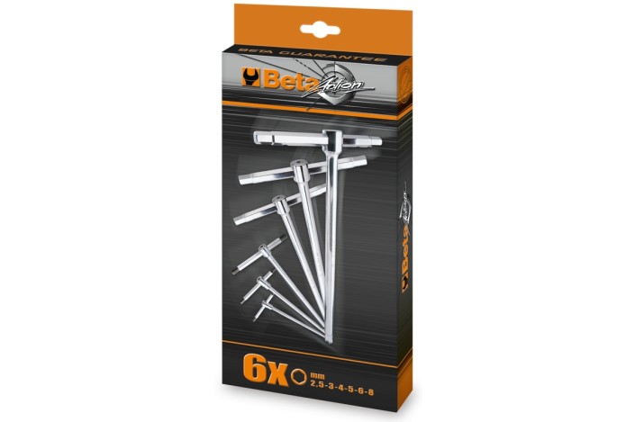 Jeu de 6 clés mâles 6 pans en T BETA