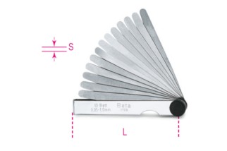 Jauges d'épaisseur métrique BETA 0,05 - 1mm 20 lames