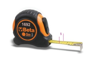 Mètre à ruban BETA 3m boîtier ABS antichoc bi-matières ruban acier classe de précision II