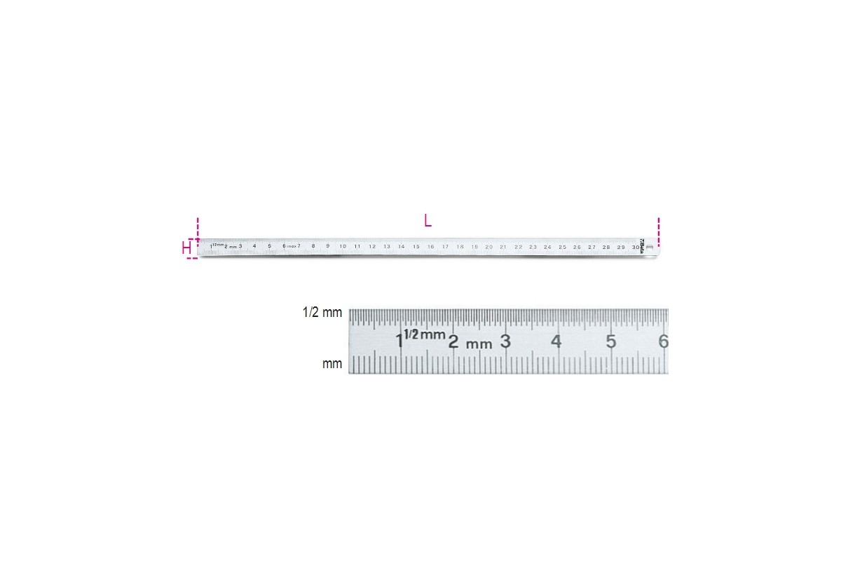 Réglet flexible BETA 300mm acier inoxydable