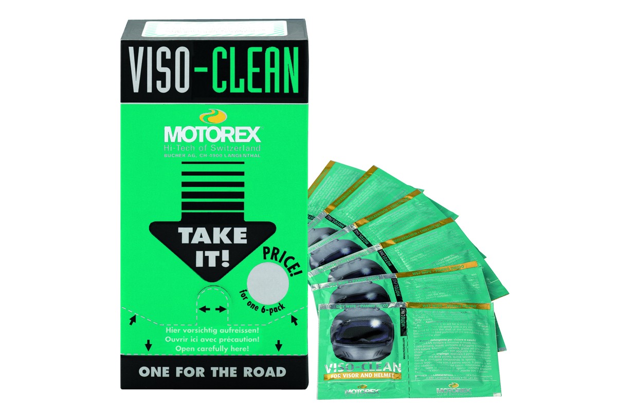 Lingettes nettoyantes MOTOREX Viso Clean - Sachets 12x6