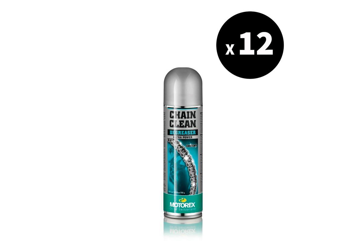 Nettoyant chaîne MOTOREX Chain Clean - Spray 500 ml x12