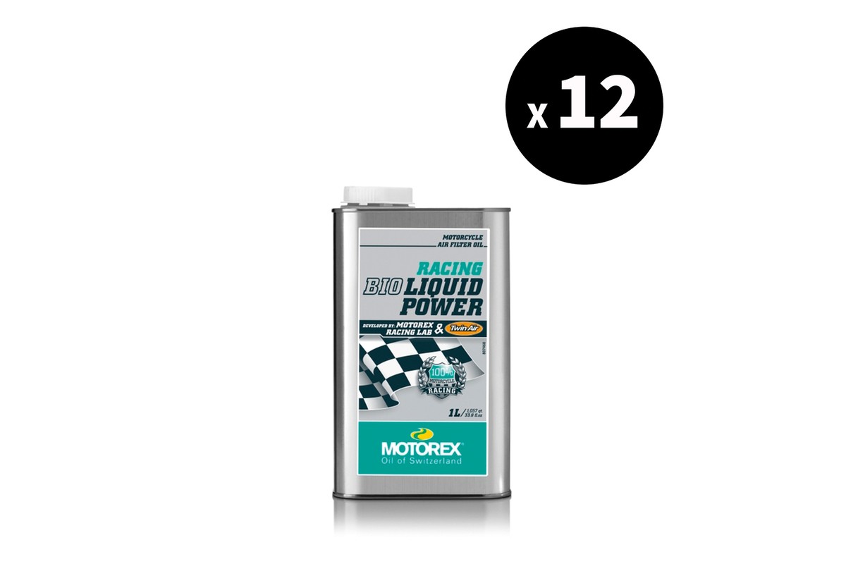 Huile filtre à air MOTOREX Racing Liquid Bio Power - 1L x12