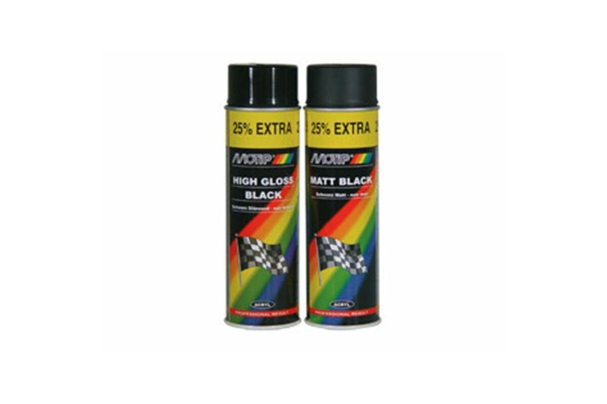 Peinture MOTIP Noir brillant - Spray 500 ml