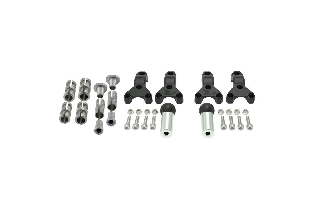 Kit fixation ajustable universel RACETECH pour protège-mains Ø22/28,6mm