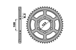 Couronne PBR acier C45 standard 4606 - 428