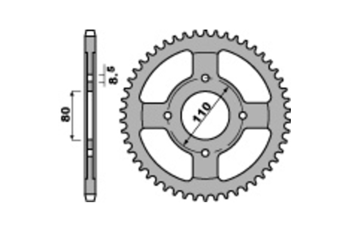 Couronne PBR acier C45 standard 4597 - 428