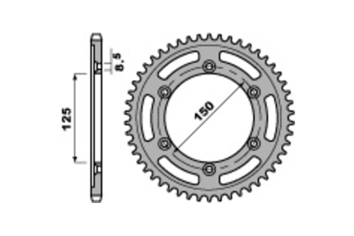 Couronne PBR acier C45 standard 4507 - 520