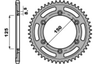 Couronne PBR acier C45 standard 4507 - 520