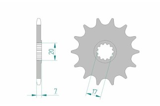 Pignon AFAM acier standard 94109 - 420
