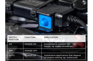 Câble d'alimentation QUAD LOCK adaptateur intelligent 12V vers USB waterproof