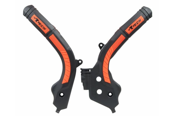 Protège cadre RACTECH bi-matières noir/orange