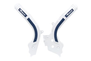 Protège cadre RACTECH bi-matières blanc/bleu