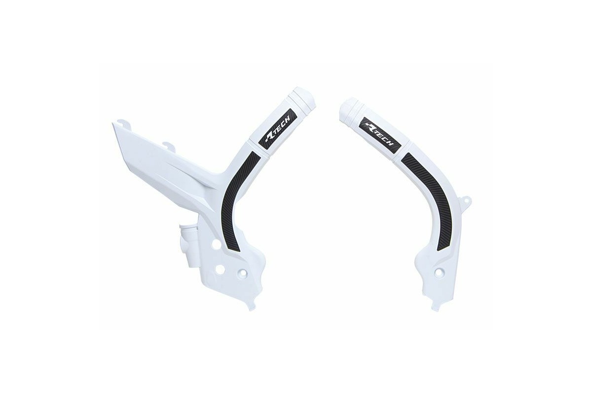 Protège cadre RACTECH bi-matières blanc/noir