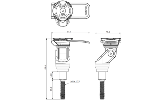 Support moto à tige filetée QUAD LOCK Pro