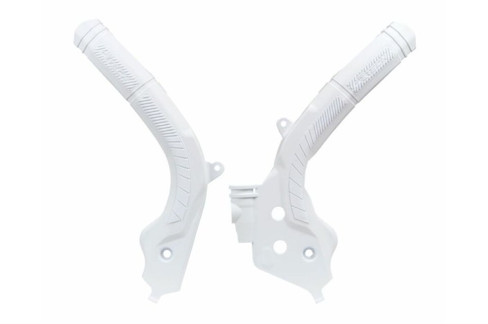 Protège cadre RACTECH bi-matières blanc