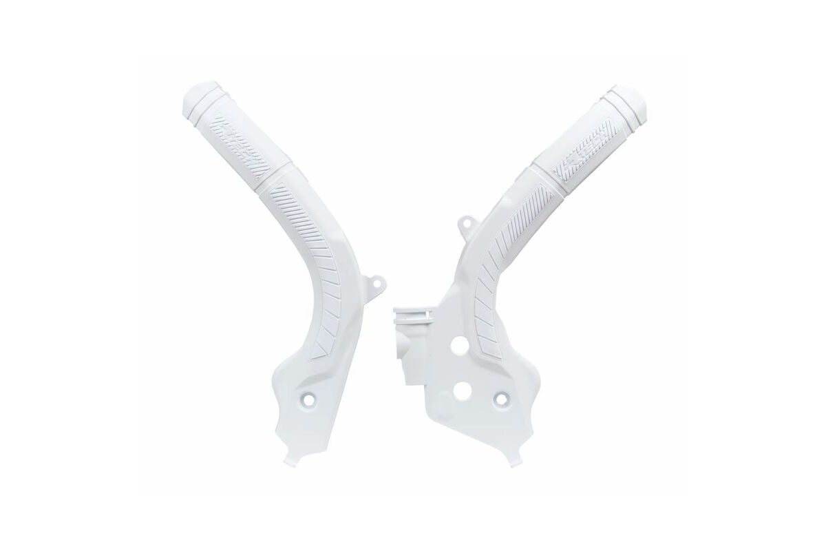 Protège cadre RACTECH bi-matières blanc