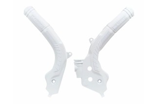 Protège cadre RACTECH bi-matières blanc