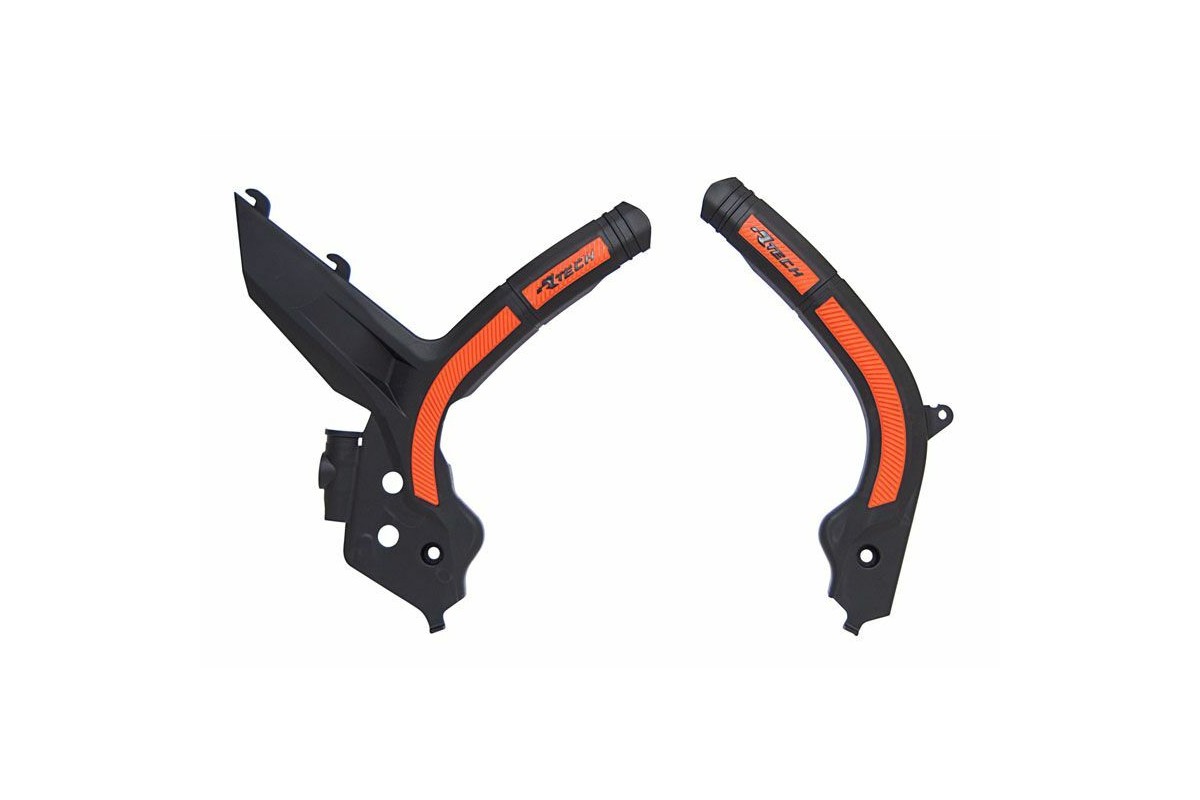Protège cadre RACTECH bi-matières noir/orange