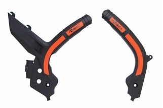 Protège cadre RACTECH bi-matières noir/orange