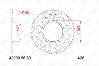 Kit chaîne AFAM A428M 13/60 - Couronne arrière en aluminium Type 42000