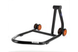 Béquille de stand monobras droite BIHR Home Track noir mat roues orange