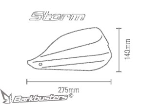 HANDGUARD STORM 22MM BK