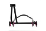 Béquille de stand monobras droite BIHR Home Track noir mat roues rose
