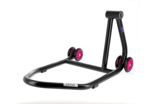 Béquille de stand monobras droite BIHR Home Track noir mat roues rose