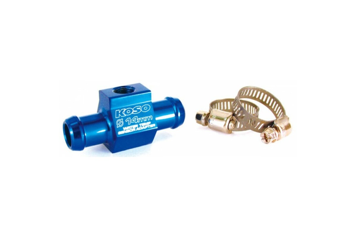 Adaptateur sonde de températue d'eau Koso durite Ø14mm