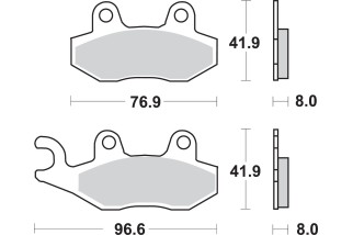 BRAKE PAD SINT/CAR OFF