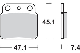 BRAKE PAD SINT/CAR OFF