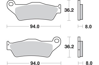 BRAKE PAD SINT/CAR OFF